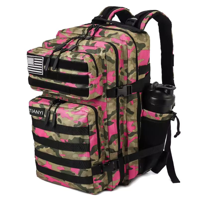 Tactical Backpack - Beige/Pink