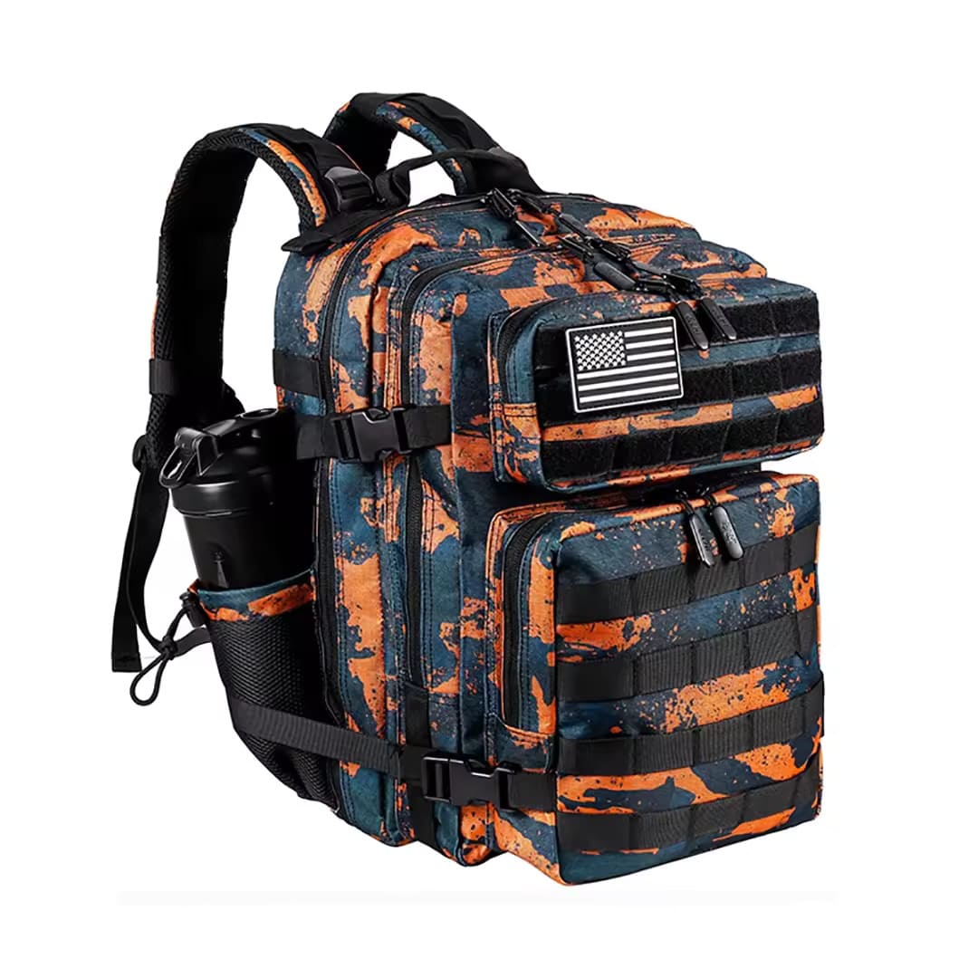 Tactical Backpack - Dark Gray/Orange