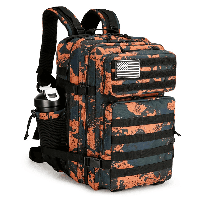 Tactical Backpack - Dark Gray/Orange