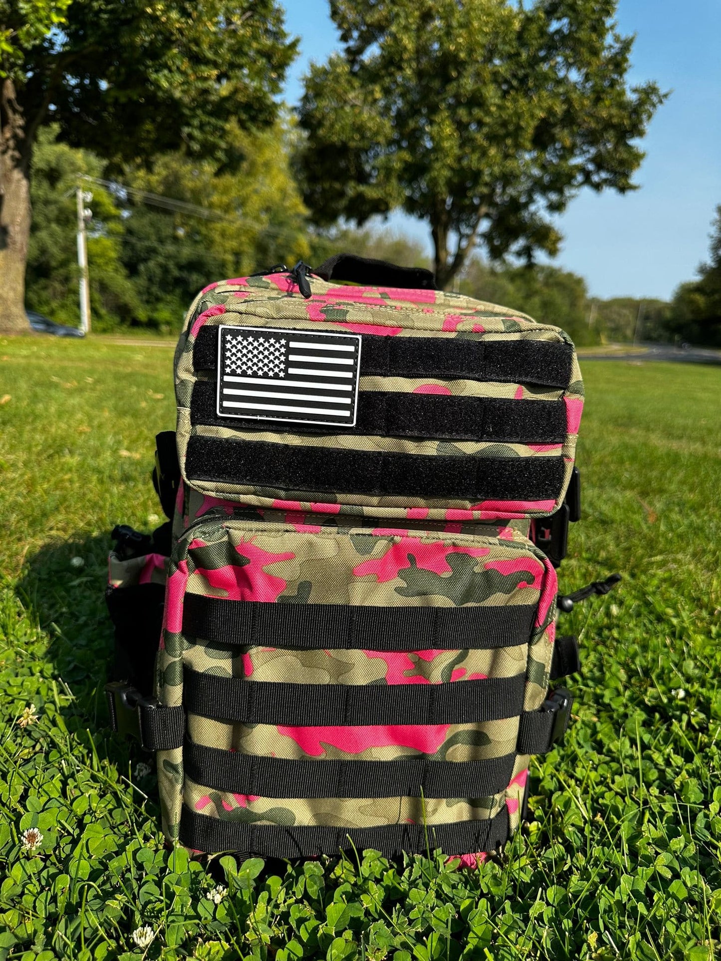 Tactical Backpack - Beige/Pink