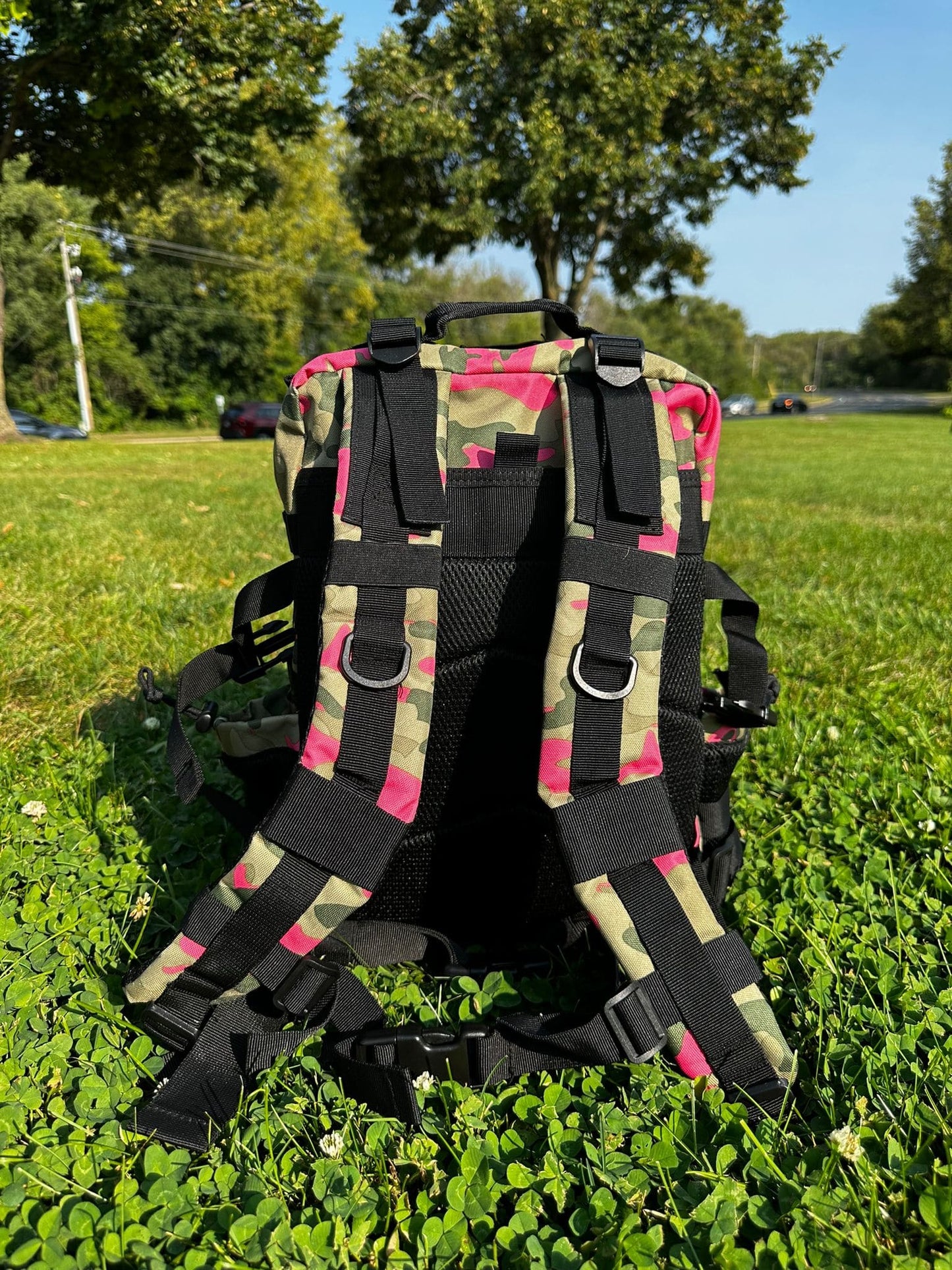 Tactical Backpack - Beige/Pink